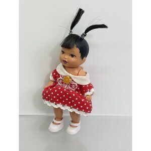 Happy Family Mattel Barbie Neighborhood Toddler Doll Red Dress Pigtails